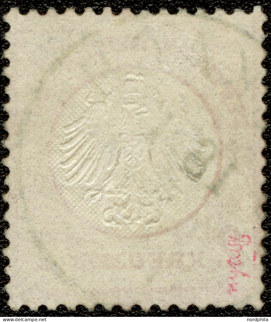 Dt. Reich 8 O, 1872, 2 Kr. Rötlichorange, K1 STOCKACH, Pracht, Gepr. Drahn, Mi. 400.- - Gebraucht