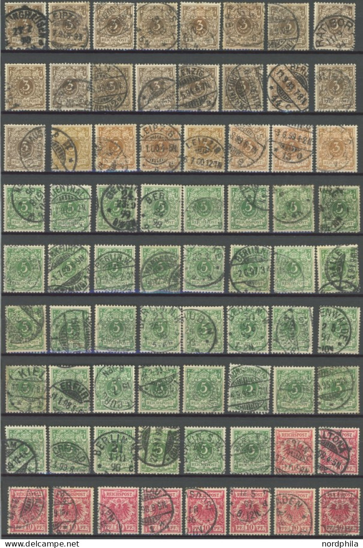 LOTS 45-52 O, Krone/Adler, Interessante Partie Von 162 Werten, Meist Prachterhaltung, Fundgrube! - Other & Unclassified