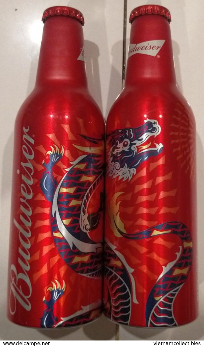 Budweiser Vietnam Viet Nam 355ml Empty Aluminium Beer Bottle : NEW YEAR OF DRAGON 2024 - Cerveza