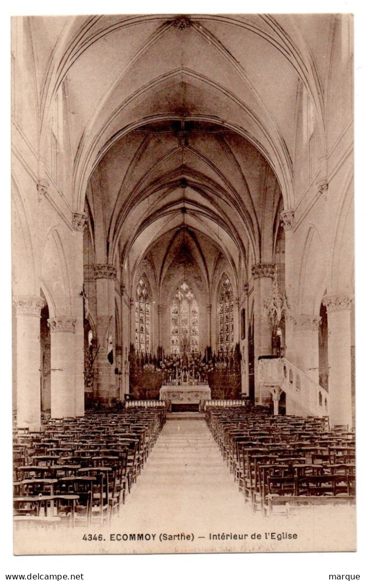 Cpa N° 4346 ECOMMOY Intérieur De L'église - Ecommoy