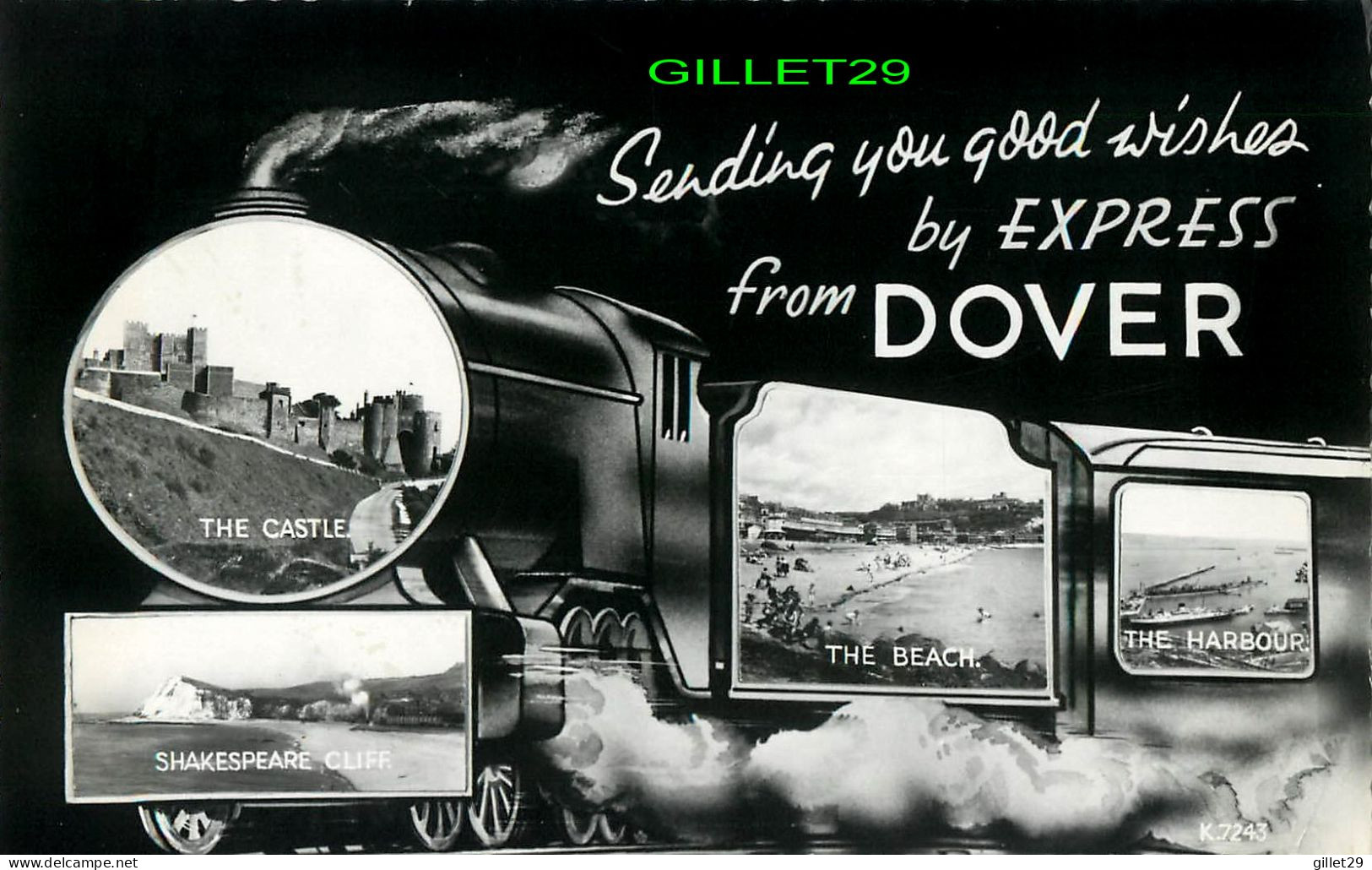 DOVER, KENT, UK - SENDING YOU GOOD WISHES BY EXPRESS FROM DOVER BY TRAINS - MULTIVUES - TRAVEL IN 1962 - - Dover