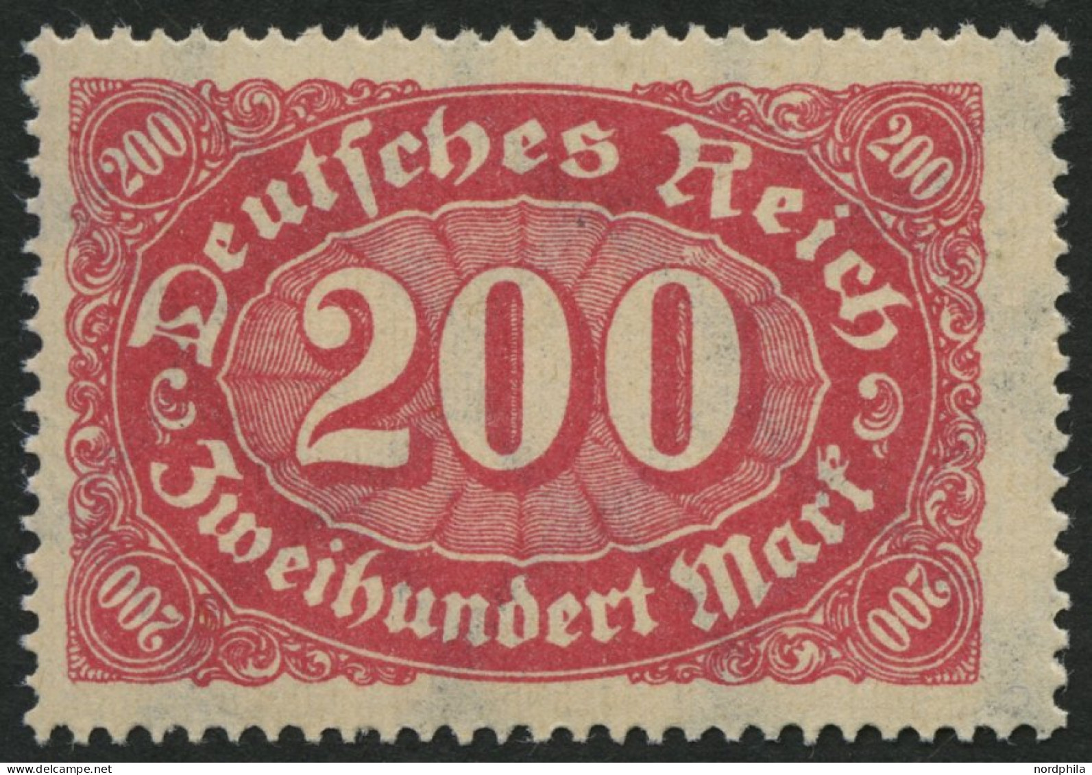 Dt. Reich 248b , 1923, 200 M. Rotlila, Pracht, Gepr. Infla, Mi. 90.- - Neufs