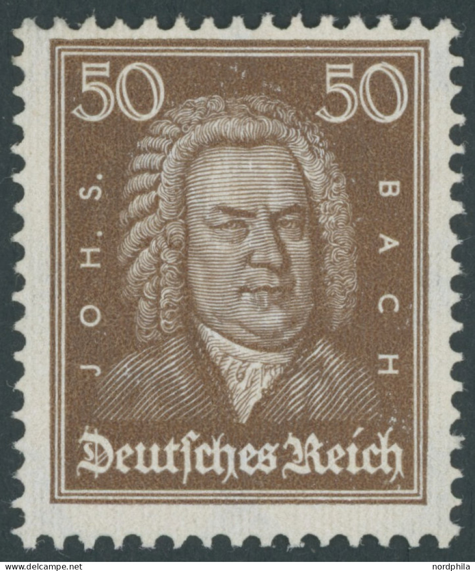 Dt. Reich 396 , 1926, 50 Pf. Bach, Postfrisch, Pracht, Gepr. Bühler, Mi. 170.- - Nuovi