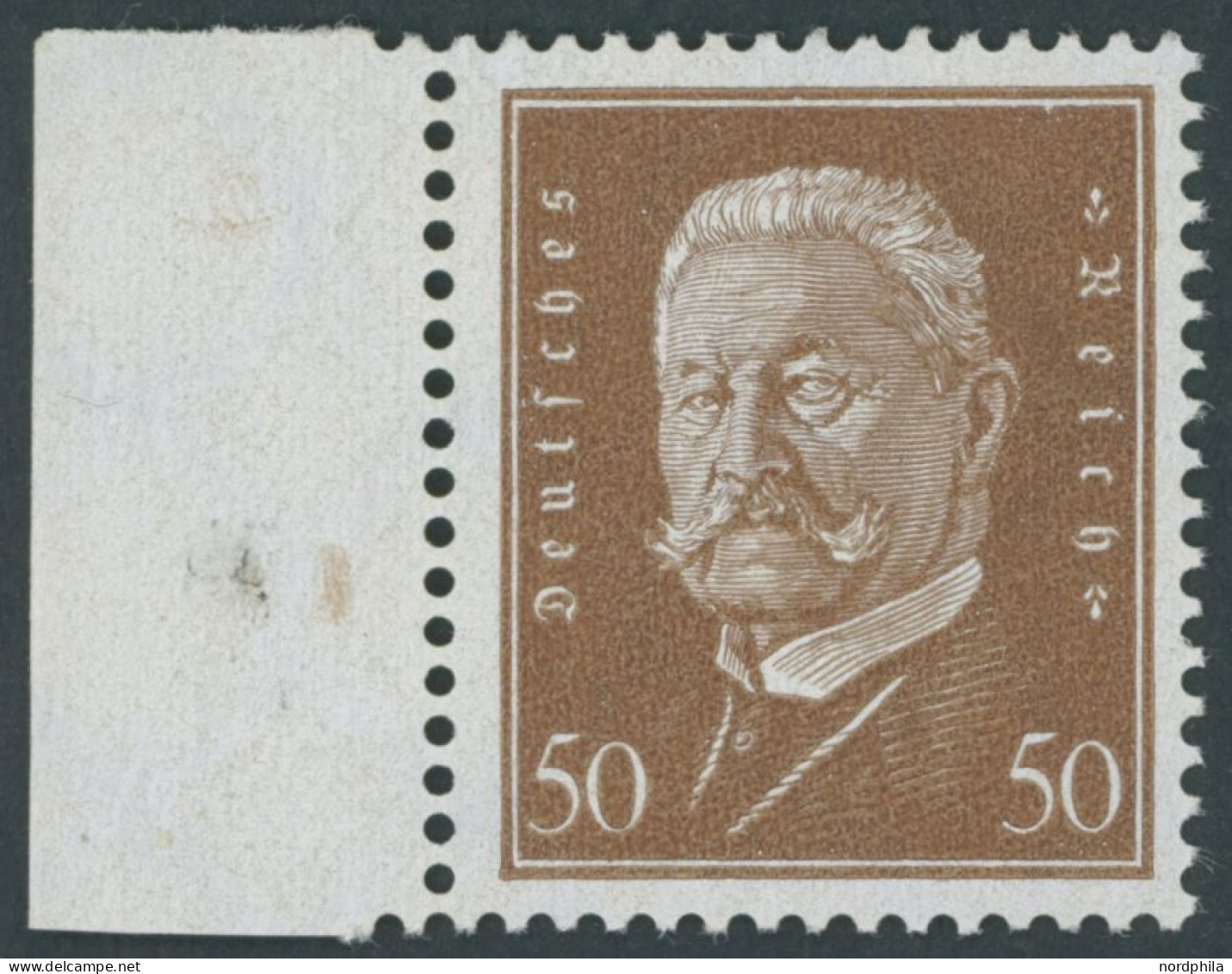 Dt. Reich 420 , 1928, 50 Pf. Hindenburg, Pracht, Gepr. Schlegel, Mi. 140.- - Ongebruikt