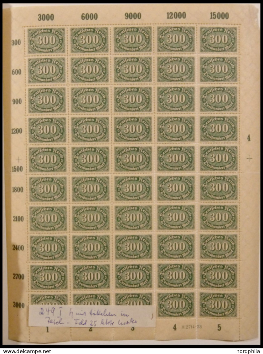 SAMMLUNGEN , 1921-23, Sammlung Bogenware Inflation, Ca. 80 Verschiedene Bogen, Meist Prachterhaltung - Andere & Zonder Classificatie