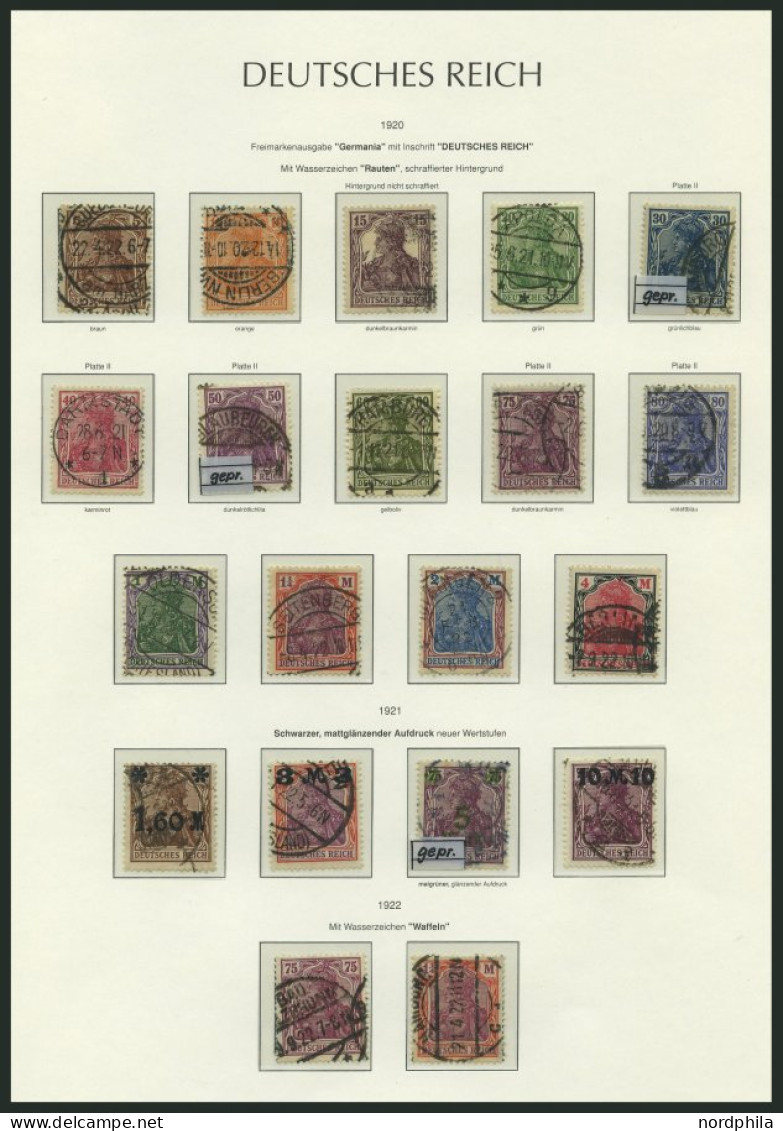 SAMMLUNGEN, LOTS O, BRIEF, Saubere Gestempelte Sammlung Inflation Von 1919-22 Im Neuwertigen Leuchtturm Falzlosalbum, Mi - Used Stamps