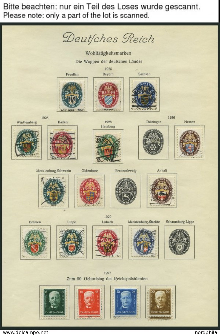 SAMMLUNGEN O, Gestempelte Sammlung Dt. Reich Von 1923-32 Auf KA-BE Seiten Mit Guten Mittleren Ausgaben, U.a. Mi.Nr. 378- - Used Stamps