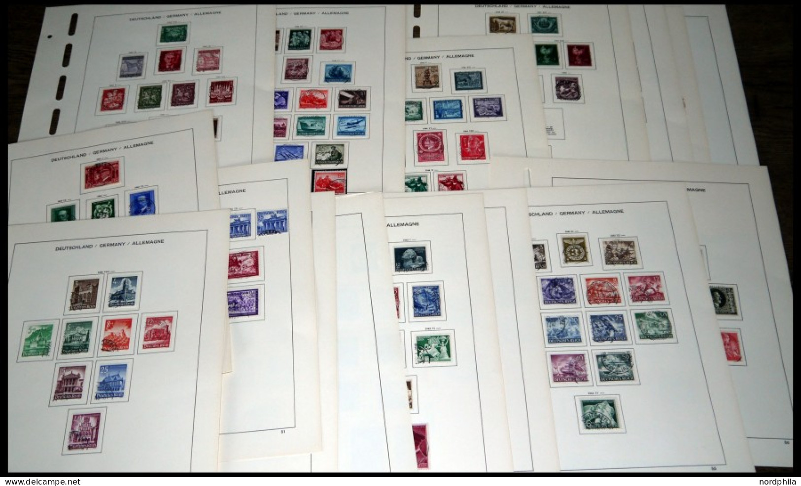 SAMMLUNGEN, LOTS O, Gestempelte Sammlung Dt. Reich Von 1933-45 Auf Schaubekseiten, Bis Auf Mi.Nr. 496-98, Bl. 2,3 Und Nr - Used Stamps