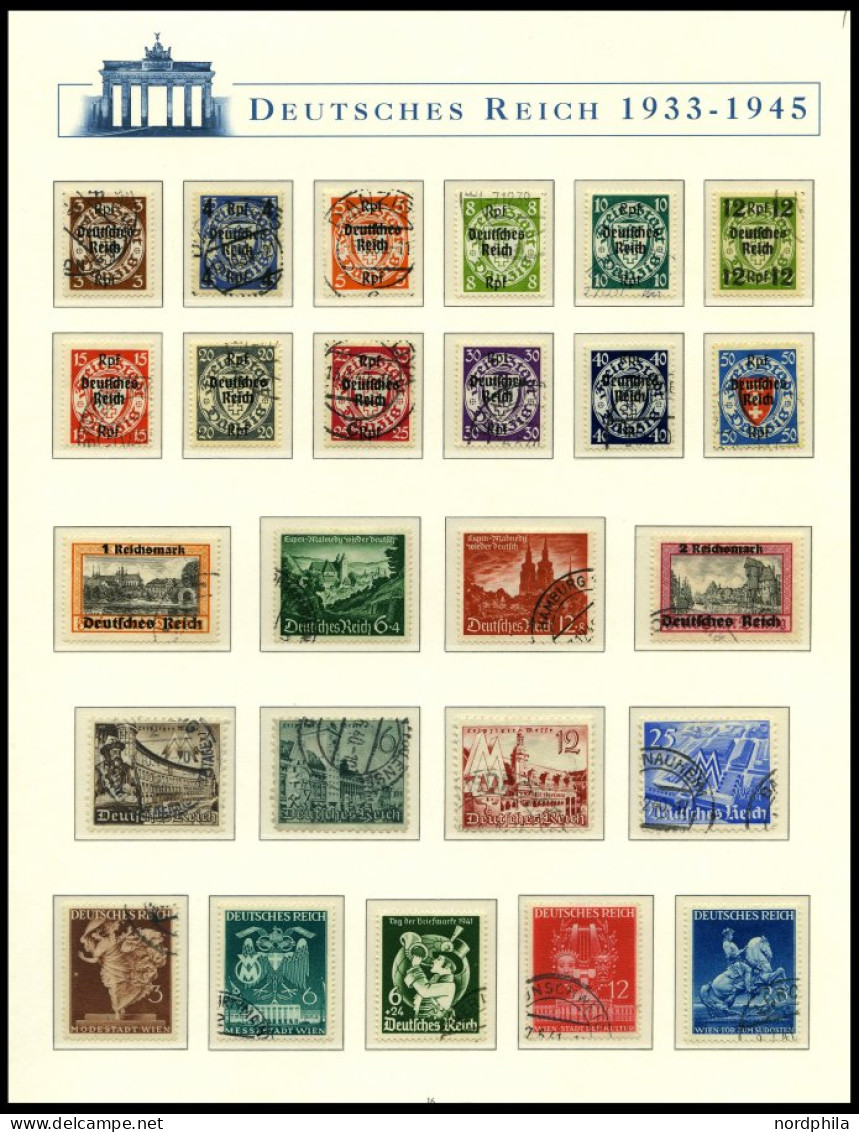 SAMMLUNGEN O, 1932-45, Gestempelte Saubere Sammlung Im Borek Spezialalbum, Bis Auf Mi.Nr. 496-98 Und Bl. 2,3 Und 5 Wohl  - Oblitérés