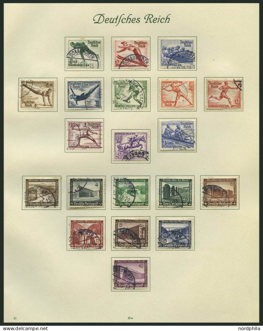 SAMMLUNGEN O,BrfStk , 1933-45, Alte Gestempelte Sammlung Mit Mittleren Werten, Sätzen Und Blocks, Fast Nur Prachterhaltu - Gebruikt