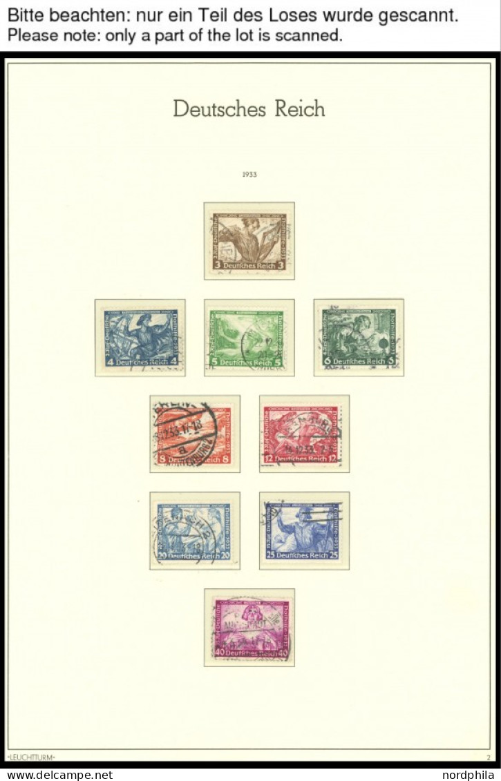 SAMMLUNGEN O, 1933-45, Saubere Gestempelte Sammlung, Bis Auf Bl. 2 Und 3 In Den Hauptnummern Komplett, Meist Prachterhal - Sonstige & Ohne Zuordnung