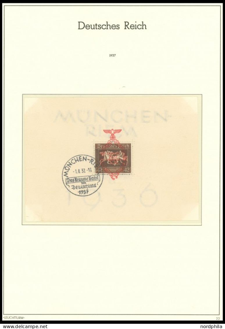 SAMMLUNGEN O, 1933-45, Saubere Gestempelte Sammlung, Bis Auf Bl. 2 Und 3 In Den Hauptnummern Komplett, Meist Prachterhal - Sonstige & Ohne Zuordnung