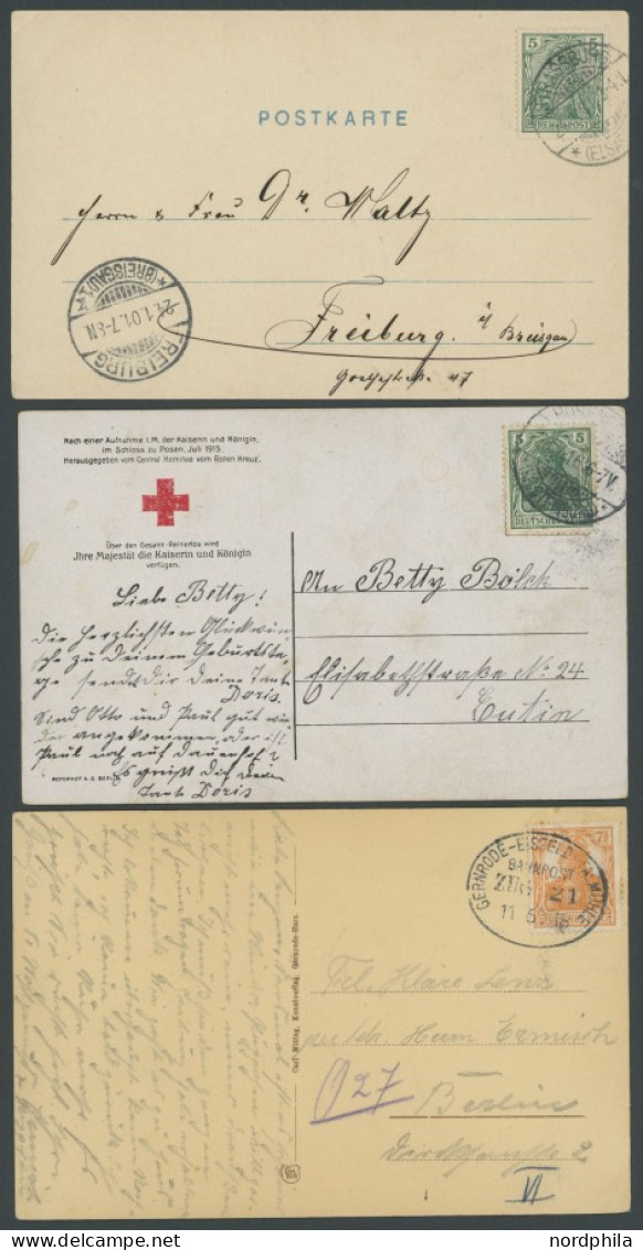 LOTS 1901-22, 34 Meist Verschiedene Belege Germania, Feinst/Pracht, Fundgrube! - Sonstige & Ohne Zuordnung