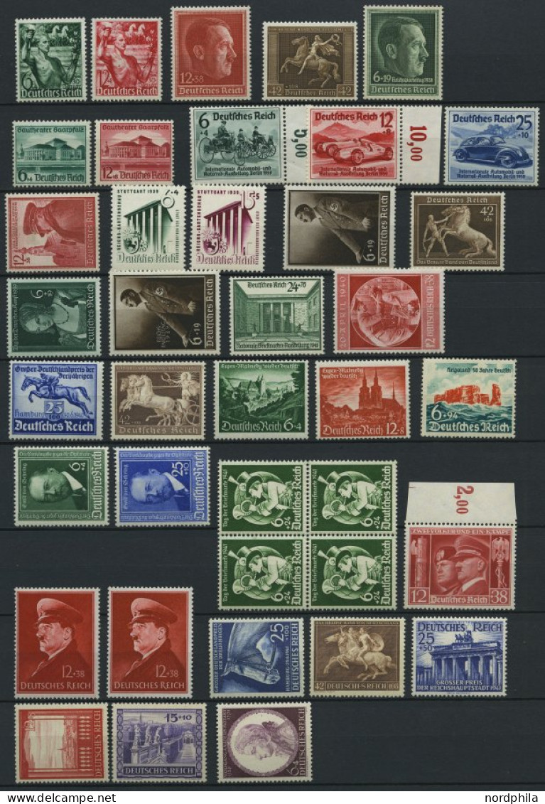 LOTS , 1938-45, Partie Verschiedener Postfrischer Ausgaben, Pracht, Mi. über 1000.- - Other & Unclassified