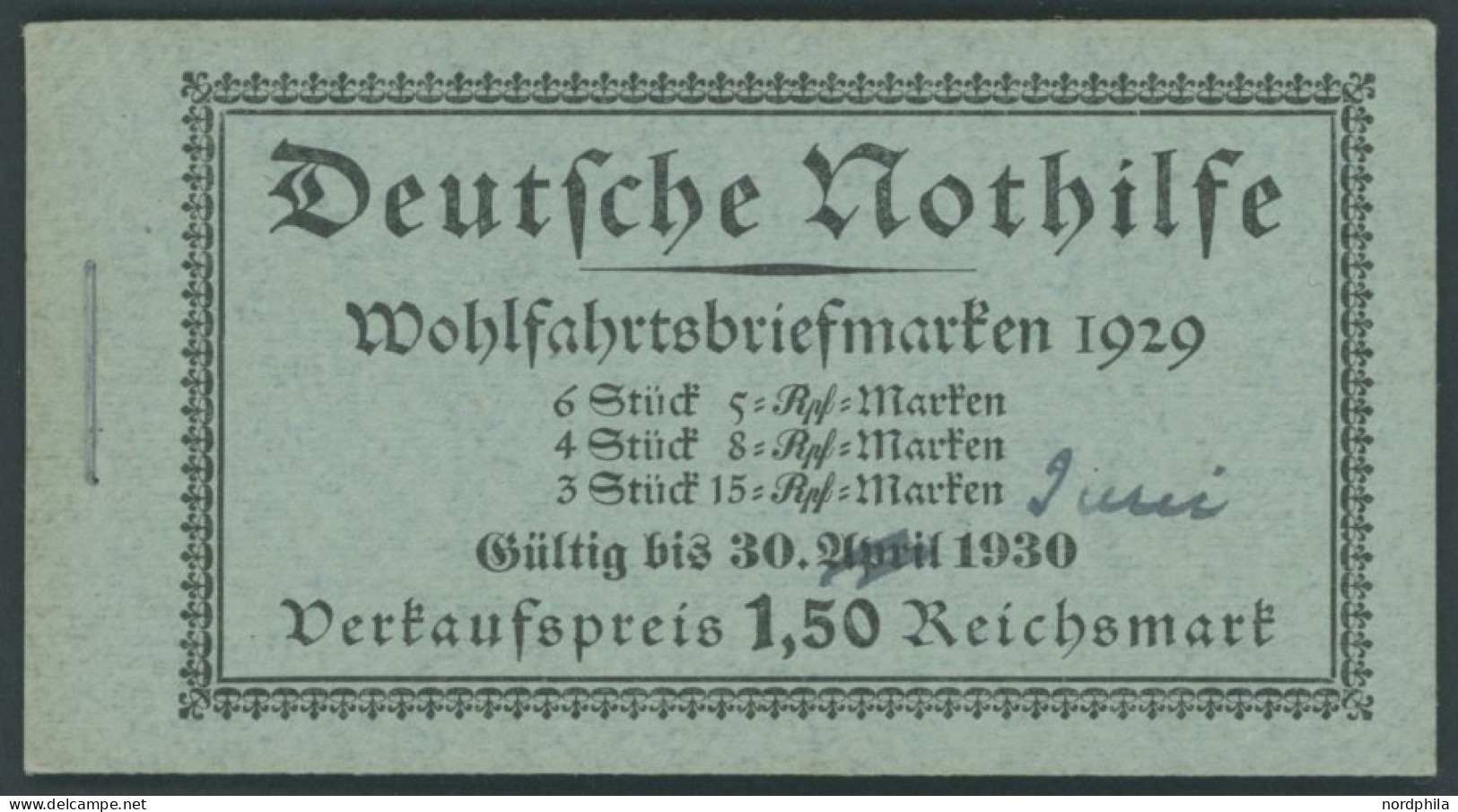 ZUSAMMENDRUCKE MH 28.2 , 1929, Markenheftchen Nothilfe, Nicht Durchgezähnt, Pracht, Mi. 1100.- - Zusammendrucke