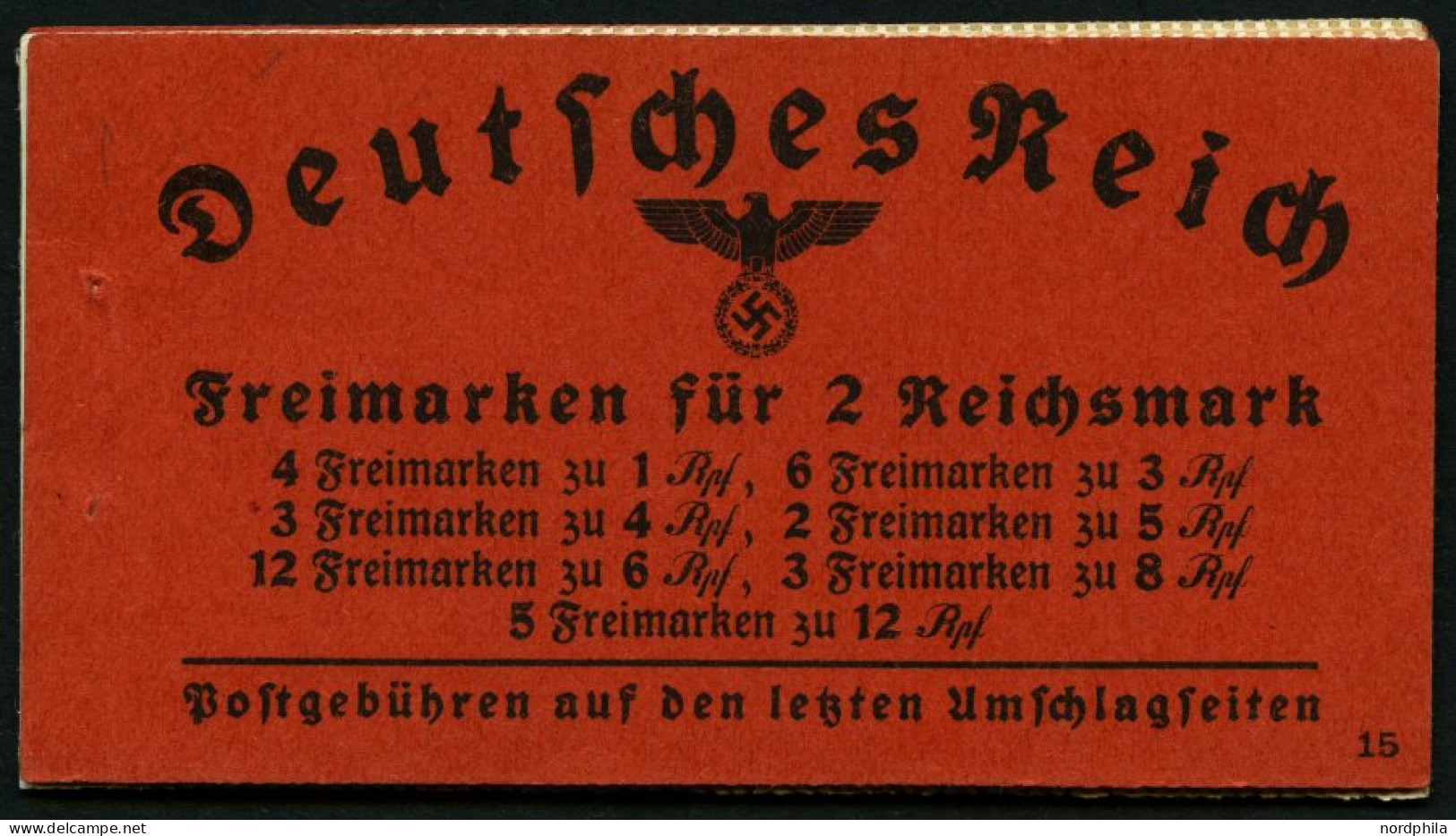 ZUSAMMENDRUCKE MH 39.5 , 1941, Markenheftchen Hindenburg, Ohne Klammer, Heftchenzähnung, Feinst, Mi. 240.- - Zusammendrucke
