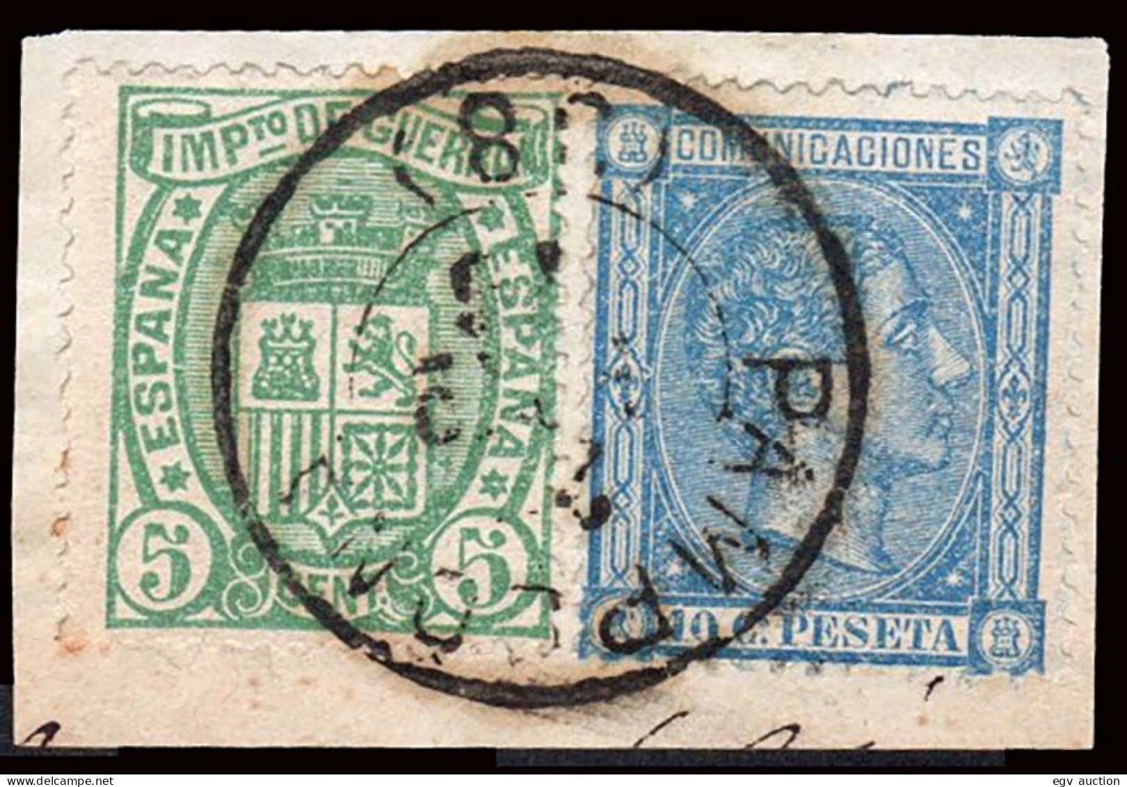 Navarra - Edi O 154+164 - Fragmento Mat Fech. Tipo Grande "Pamplona" - Used Stamps