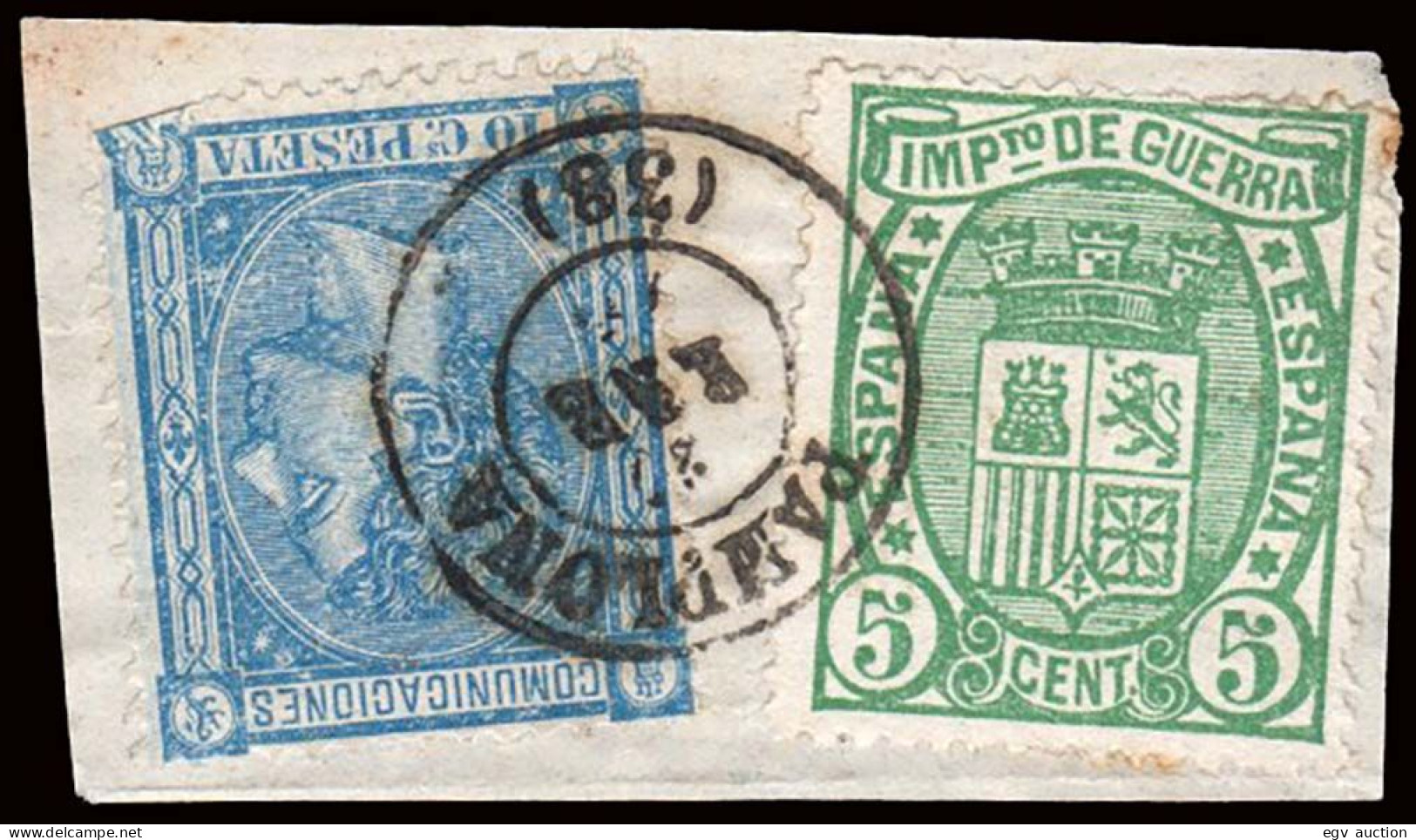 Navarra - Edi O 164+154 - Fragmento Mat Fech. Tp. II "Pamplona" - Used Stamps