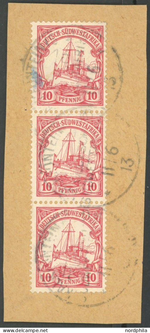 DSWA 26 BrfStk, Kalkfontein (Süd), 11.6.13, Auf Senkrechtem Paar 10 Pf., Pracht - Sud-Ouest Africain Allemand