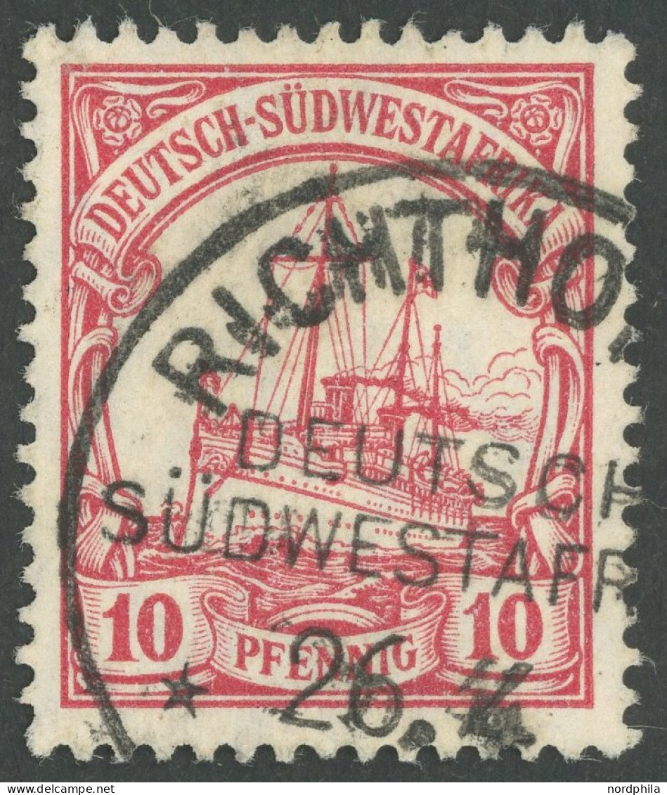 DSWA 26 O, RICHTHOFEN Auf 10 Pf., Pracht - German South West Africa