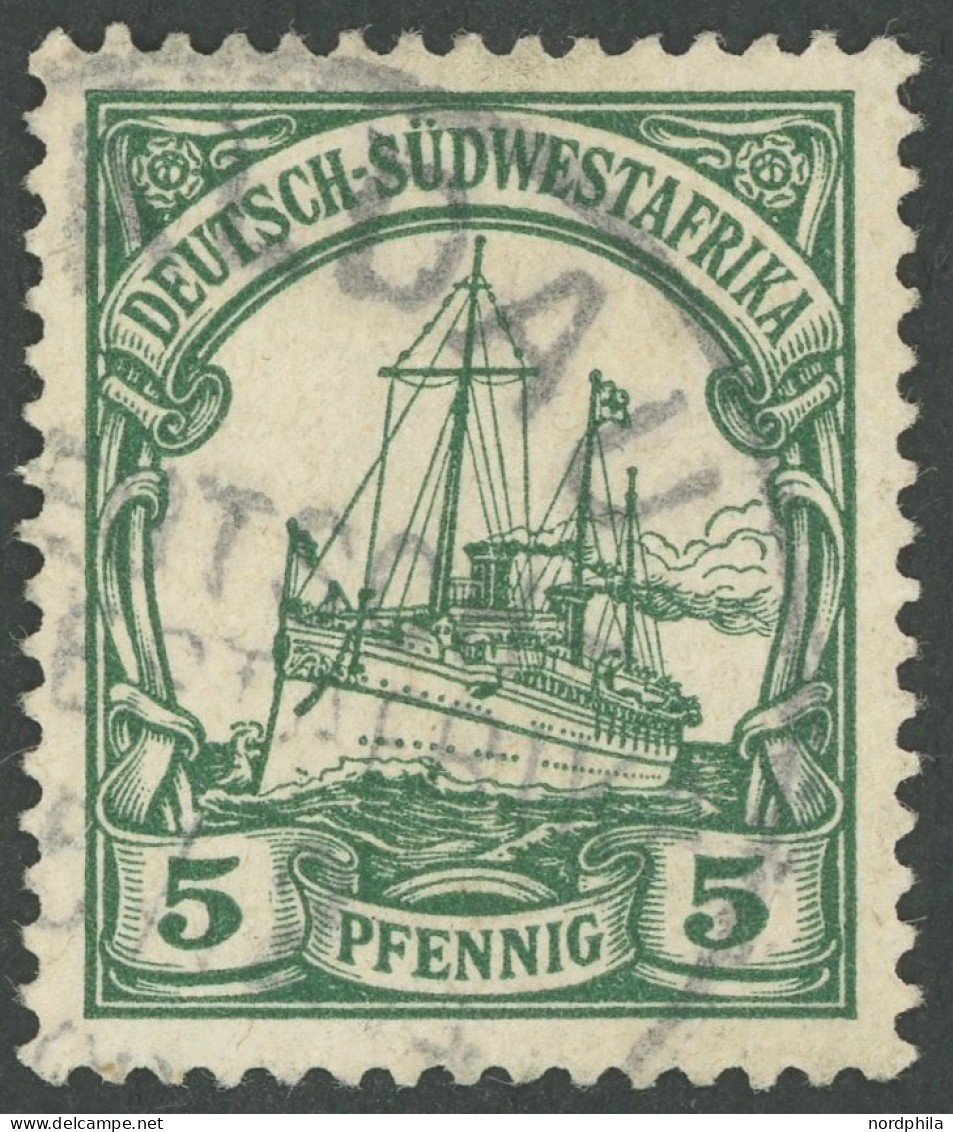 DSWA 12 O, WALDAU (ohne Segment) Auf 5 Pf. , Feinst - German South West Africa
