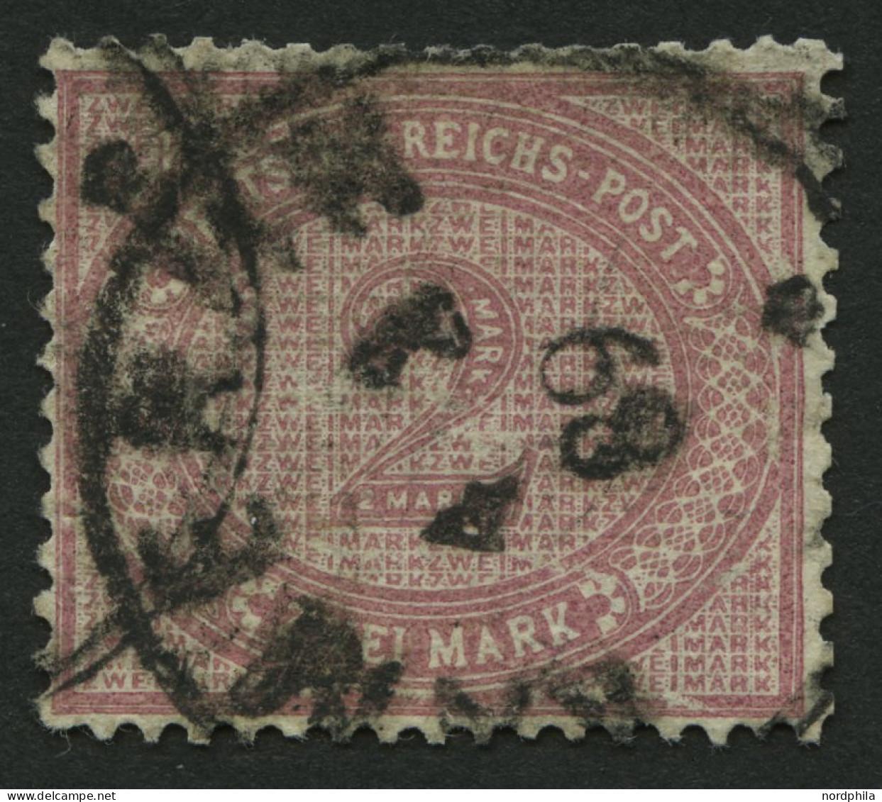 KAMERUN V 37c O, 1887, 2 M. Mittelrosalila, Stempel KAMERUN 4.1.89, Oben Einige Verkürzte Zähne Sonst Farbfrisches Prach - Cameroun