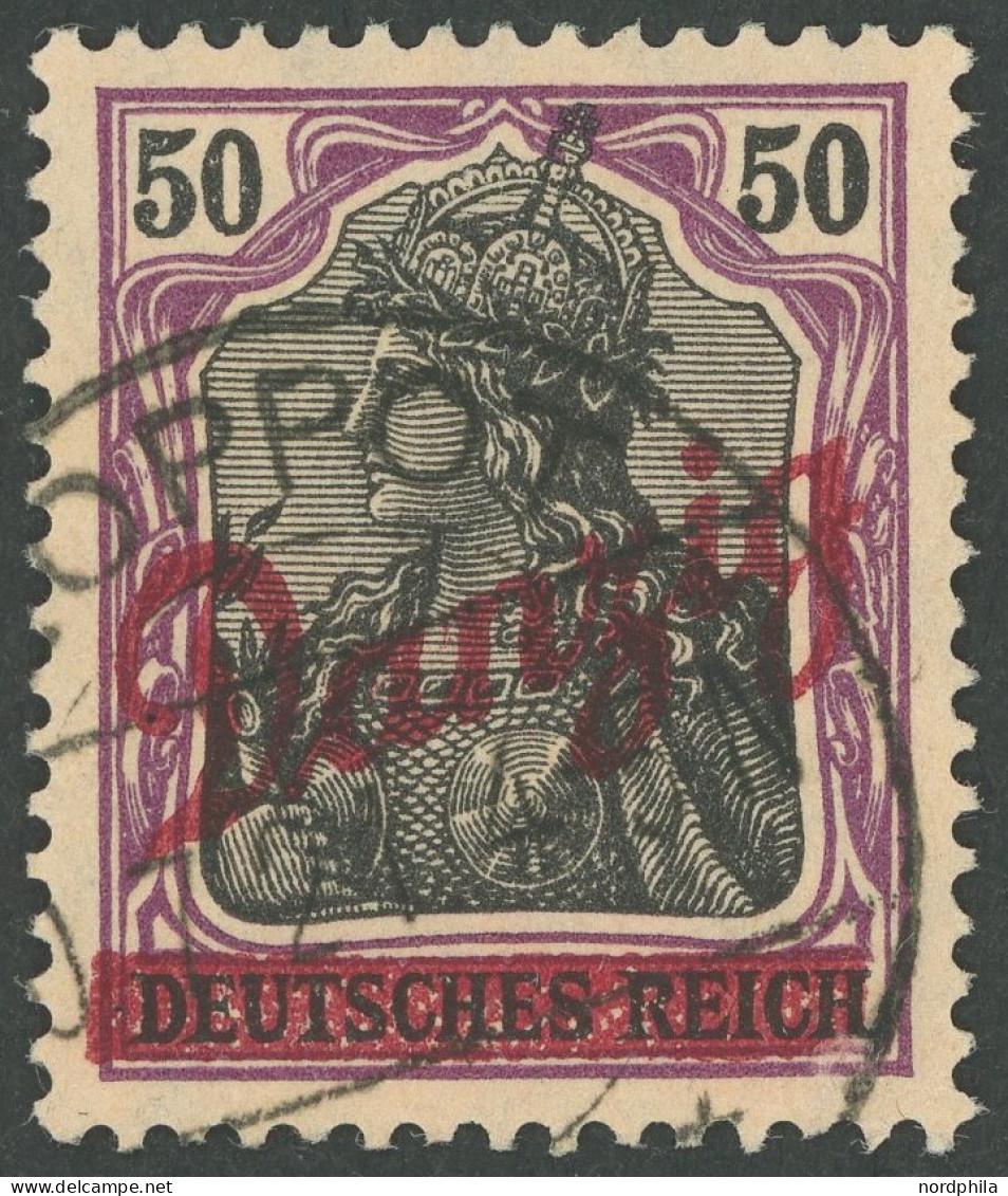 FREIE STADT DANZIG 39 O, 1920, 50 Pf. Kleiner Innendienst, Pracht, Gepr. Soecknick, Mi. 350.- - Otros & Sin Clasificación