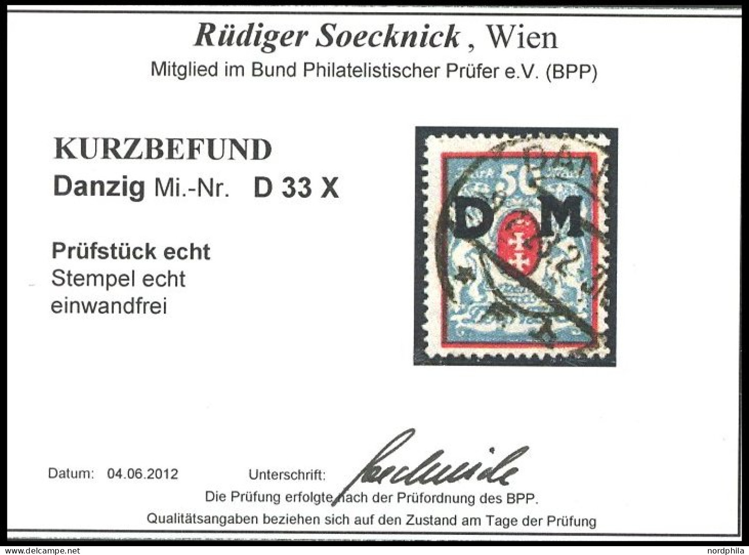 DIENSTMARKEN D 33X O, 1923, 50 M. Rot/mittelgrünlichblau, Wz. 3X, Pracht, Kurzbefund Soecknick, Mi. 800.- - Otros & Sin Clasificación