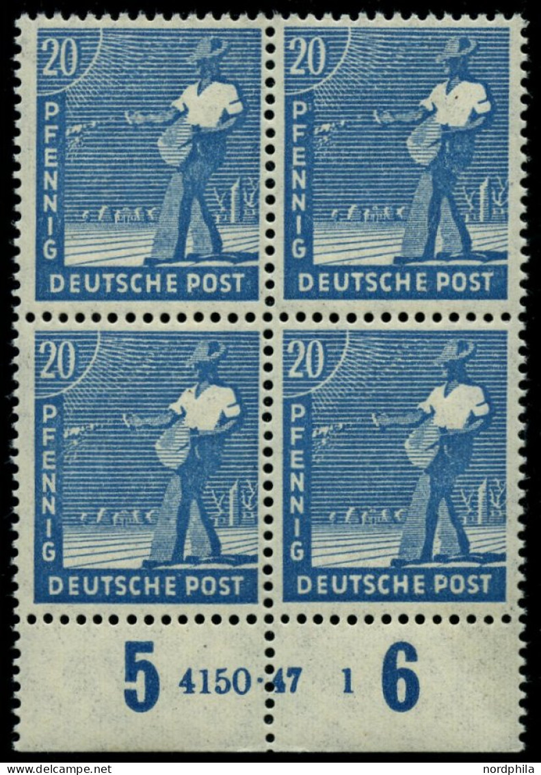 ALLIIERTE BES. 950HAN , 1947, 20 Pf. Blau Mit HAN 4150.47 1, Pracht, Mi. 70.- - Other & Unclassified
