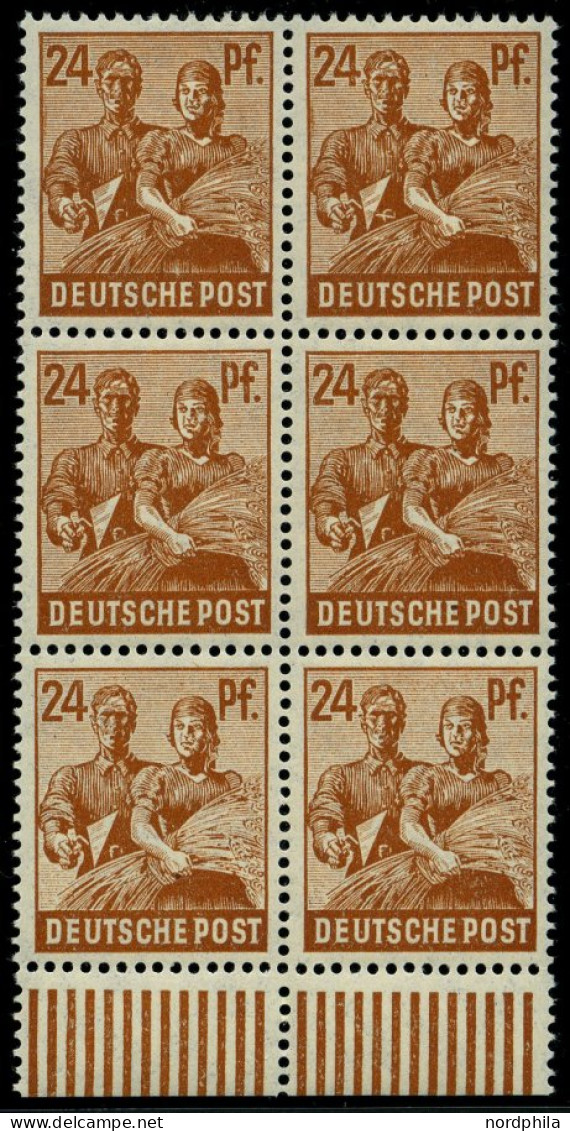 ALLIIERTE BES. 951I , 1947, 24 Pf. Braunorange Mit Abart Weißer Balken Durch Die Gürtelschnalle Bis Zur Kelle, Im Unterr - Sonstige & Ohne Zuordnung