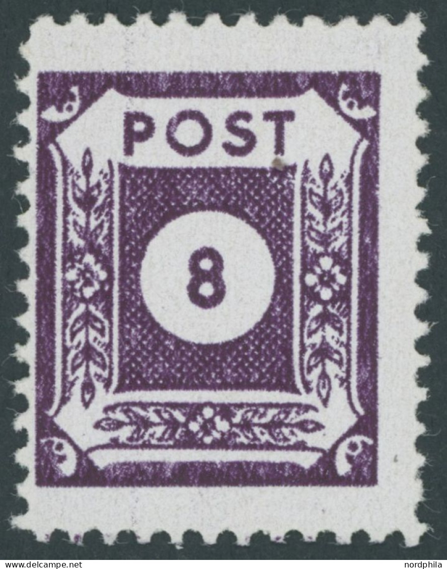 OST-SACHSEN 44cDIII , 1945, 8 Pf. Lebhaftgrauviolett Coswig, Gezähnt L 111/2, Falzreste, Pracht, Gepr. Kunz, Mi. (400.-) - Sonstige & Ohne Zuordnung