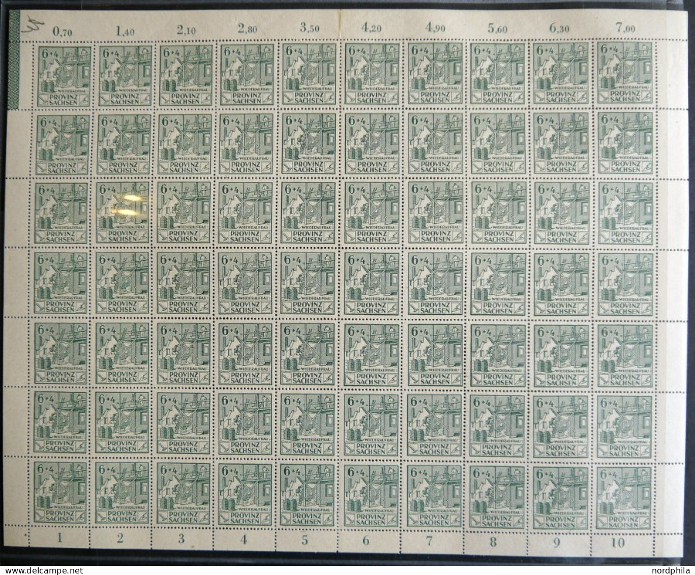 PROVINZ SACHSEN 87-89A , 1946, Wiederaufbau, Gezähnt, Im Bogensatz (70), Mit Diversen Plattenfehlern, Pracht - Autres & Non Classés