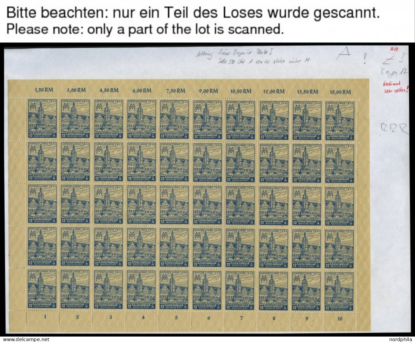 WEST-SACHSEN 162-65A/B , Leipziger Messe (Mi.Nr. 162-65 AX,Y,Z Und 162-65 BX), Umfangreiche Forschungssammlung Mit 223 T - Other & Unclassified