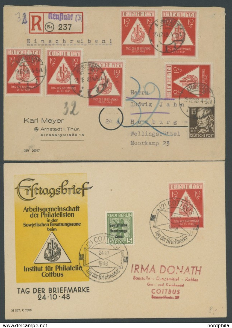 SAMMLUNGEN, LOTS 228-38 BRIEF, 1948/9, 11 Meist Verschiedene Belege, Meist Pracht - Sonstige & Ohne Zuordnung