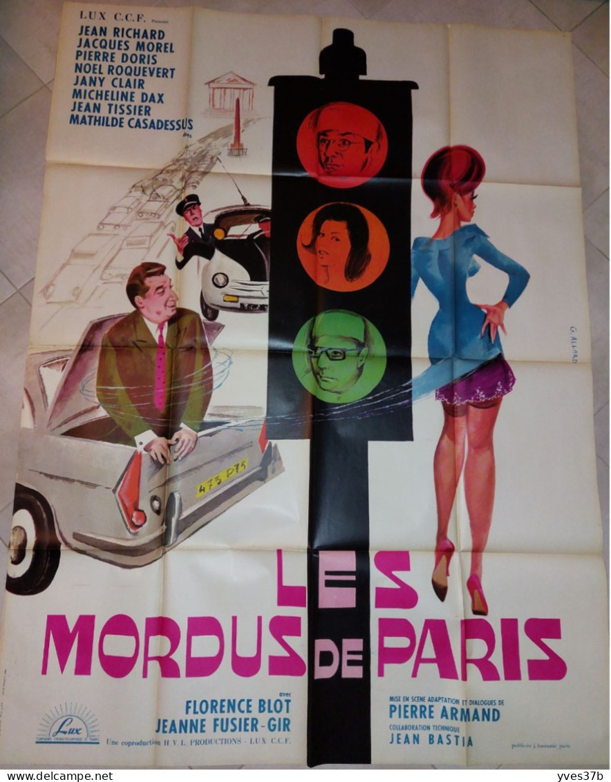 "Les Mordus De Paris" J. Richard, P. Doris, J.Morel..1966 - Affiche 120x160 - TTB - Affiches & Posters