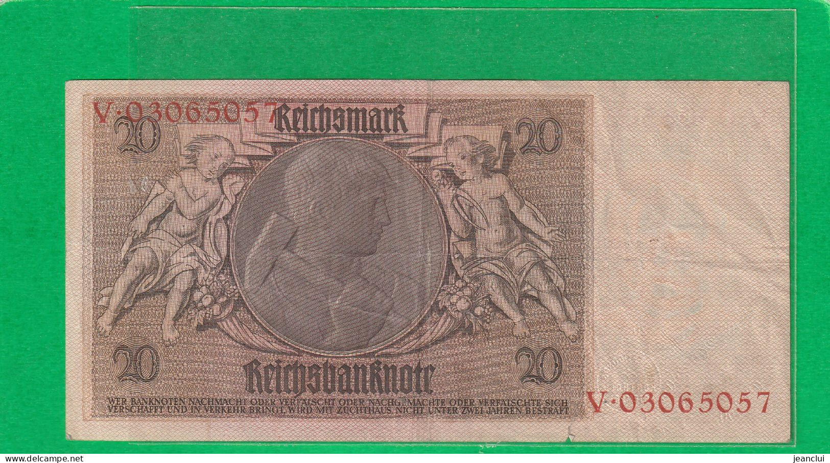 REICHBANKNOTE - 10 MARK . 22-1-1929 .  N°  V.03065057  .  2 SCANNES - 20 Mark