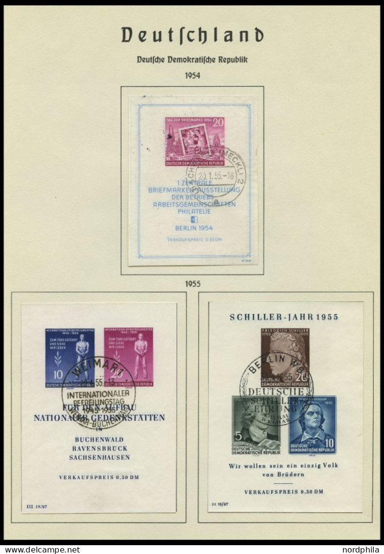 SAMMLUNGEN O, Gestempelter Sammlungsteil DDR Von 1949-55, Bis Auf Block 7,8/9 Und 13 Sowie Mi.Nr. 327-41 Komplett, Fast  - Collections