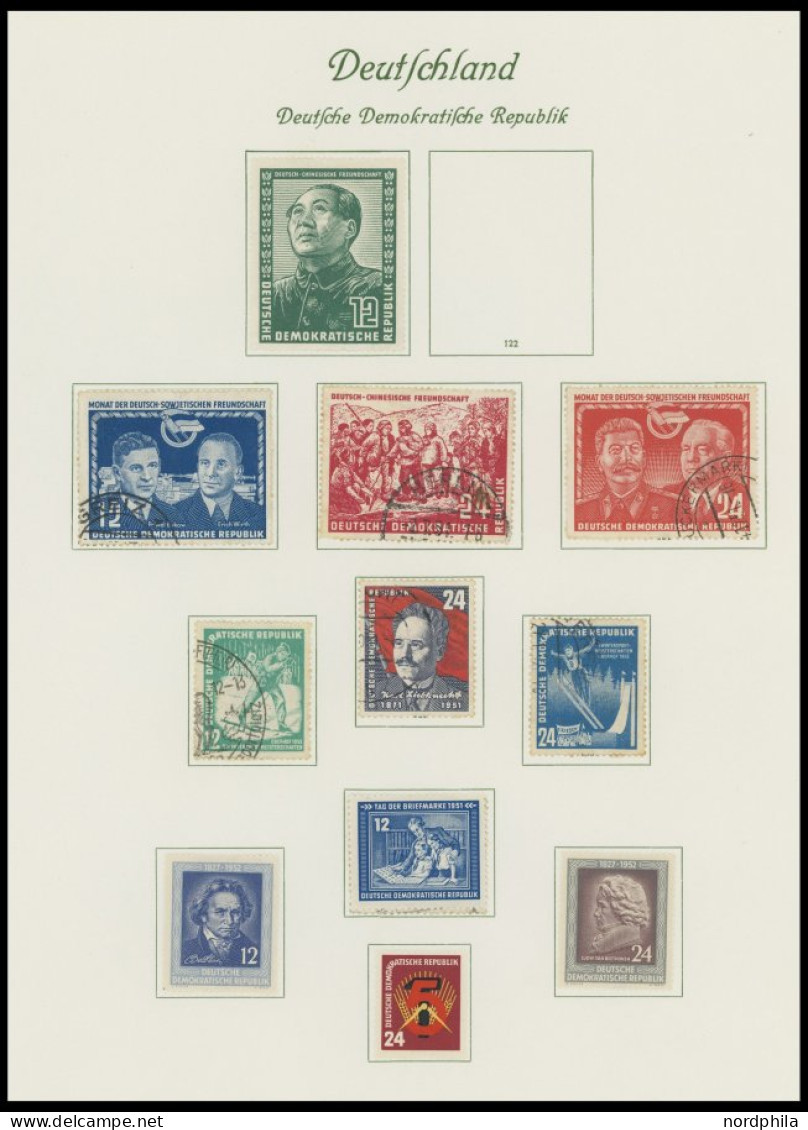 SAMMLUNGEN ,o,,Brief , überwiegend Ungebrauchte Sammlung DDR Von 1949-65 Im Borek Album, Dabei Alle Marx-Blocks Gestempe - Other & Unclassified
