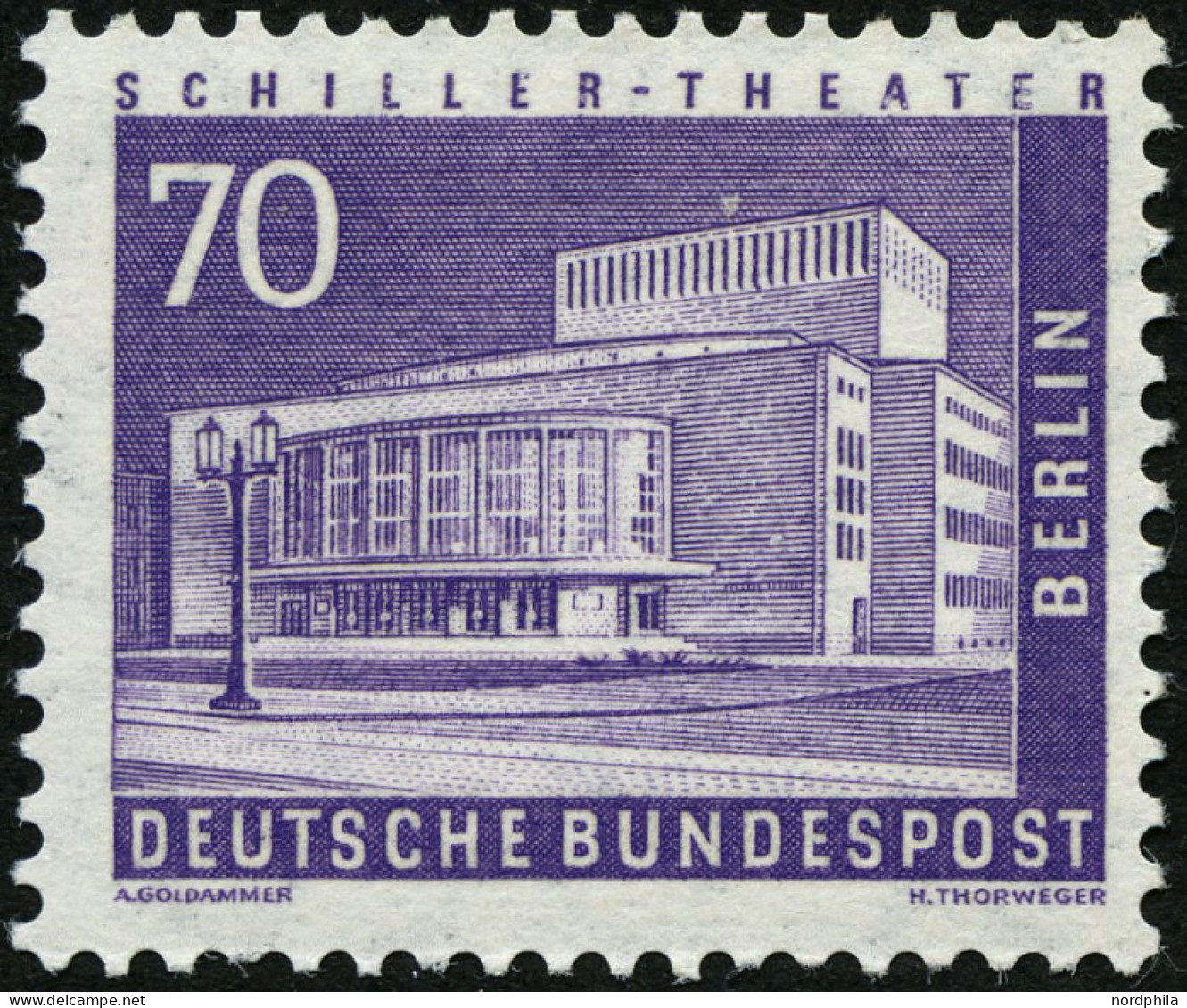 ROLLENMARKEN 152R , 1956, 70 Pf. Schillertheater, Einzelmarke Mit Gerader Nummer, Pracht, Mi. 160.- - Roller Precancels