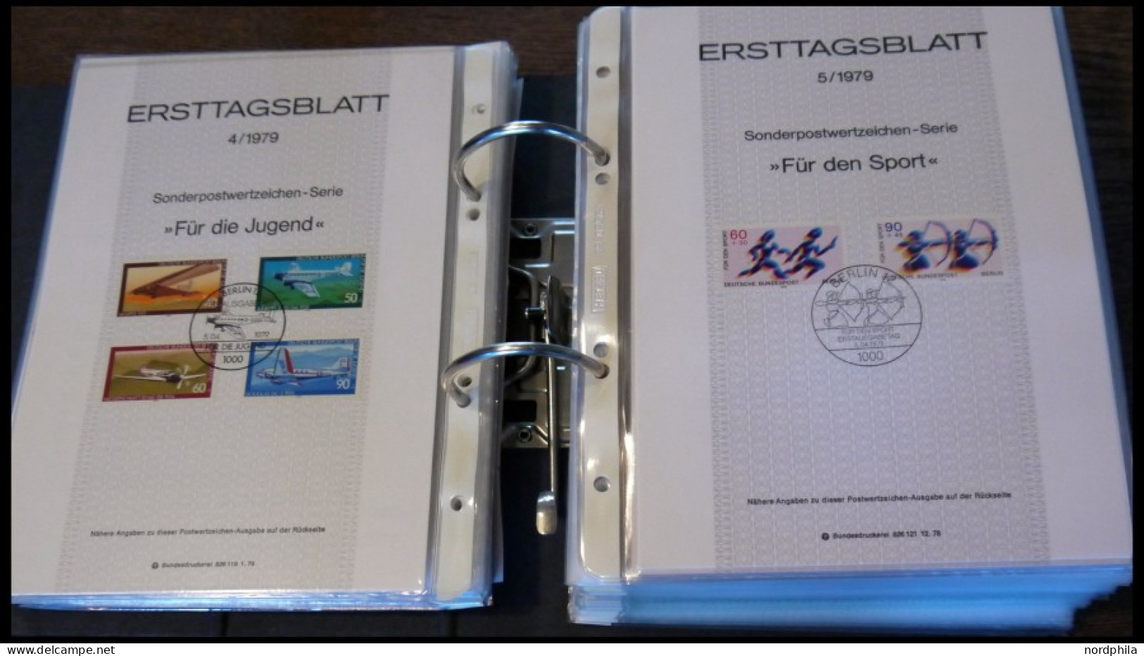 ERSTTAGSBLÄTTER 482-879 BrfStk, 1975-90 Komplette Sammlung, ETB 1/75 - 14/90 Im Ringbinder, Pracht - Autres & Non Classés