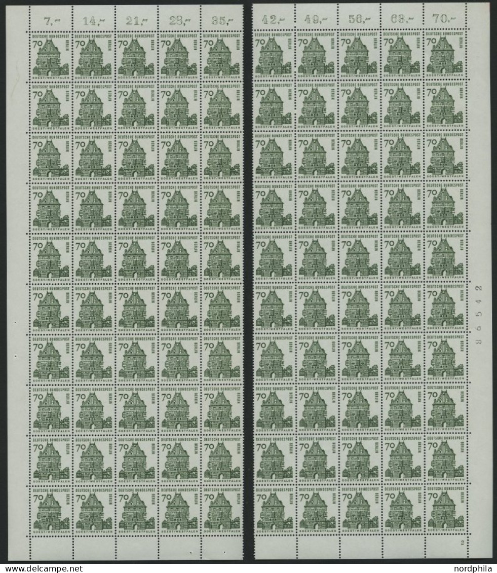 ENGROS 248 , 1965, 70 Pf. Osthofentor, 40 Waagerechte Paare In 2 Bogenteilen, Pracht, Mi. 1400.- - Collections