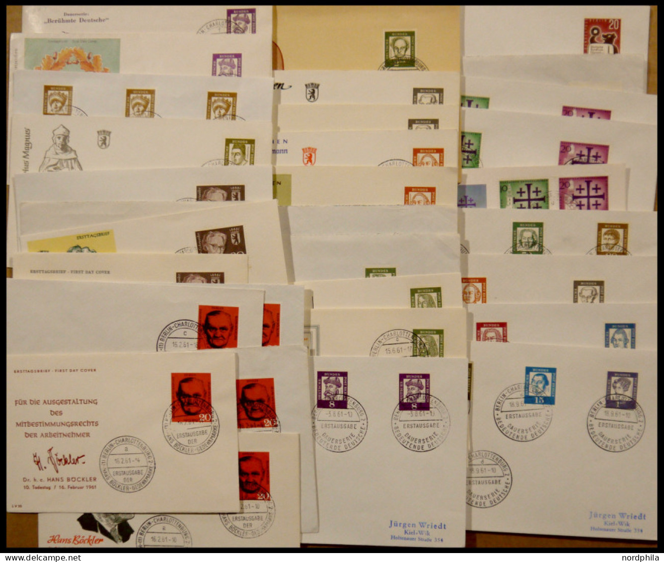 LOTS Aus 197-217Brief , 1961, 32 Verschiedene FDC, Feinst/Pracht - Andere & Zonder Classificatie