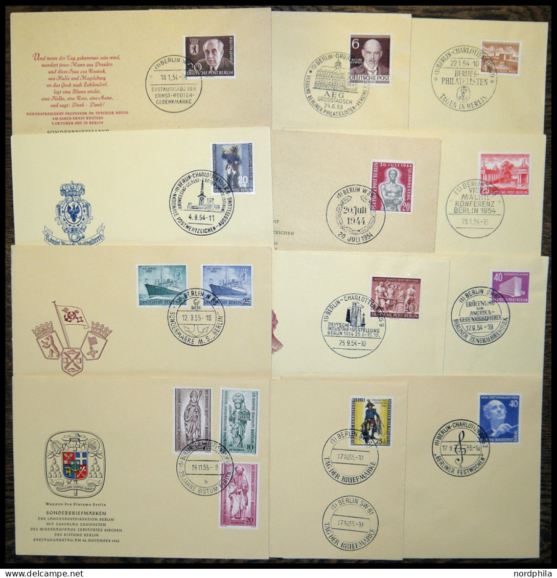 LOTS Aus 93-134 BRIEF, 1953-55, 12 Verschiedene Amtliche FDC`s, Pracht, Mi. 375.- - Autres & Non Classés