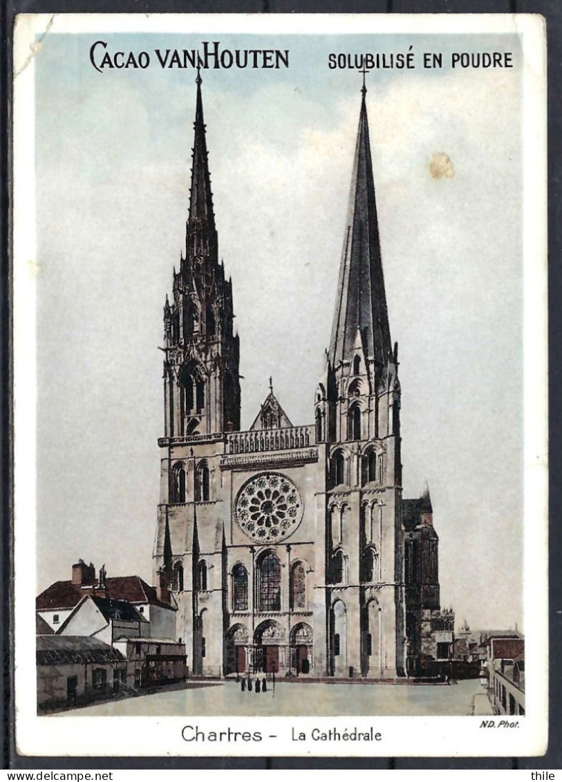 CHARTRES - La Cathédrale - Carte Cacao VAN HOUTEN  - Solubilisé En Poudre - Van Houten