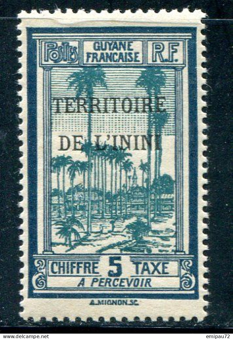 ININI- Taxe Y&T N°1- Neuf Sans Gomme - Neufs