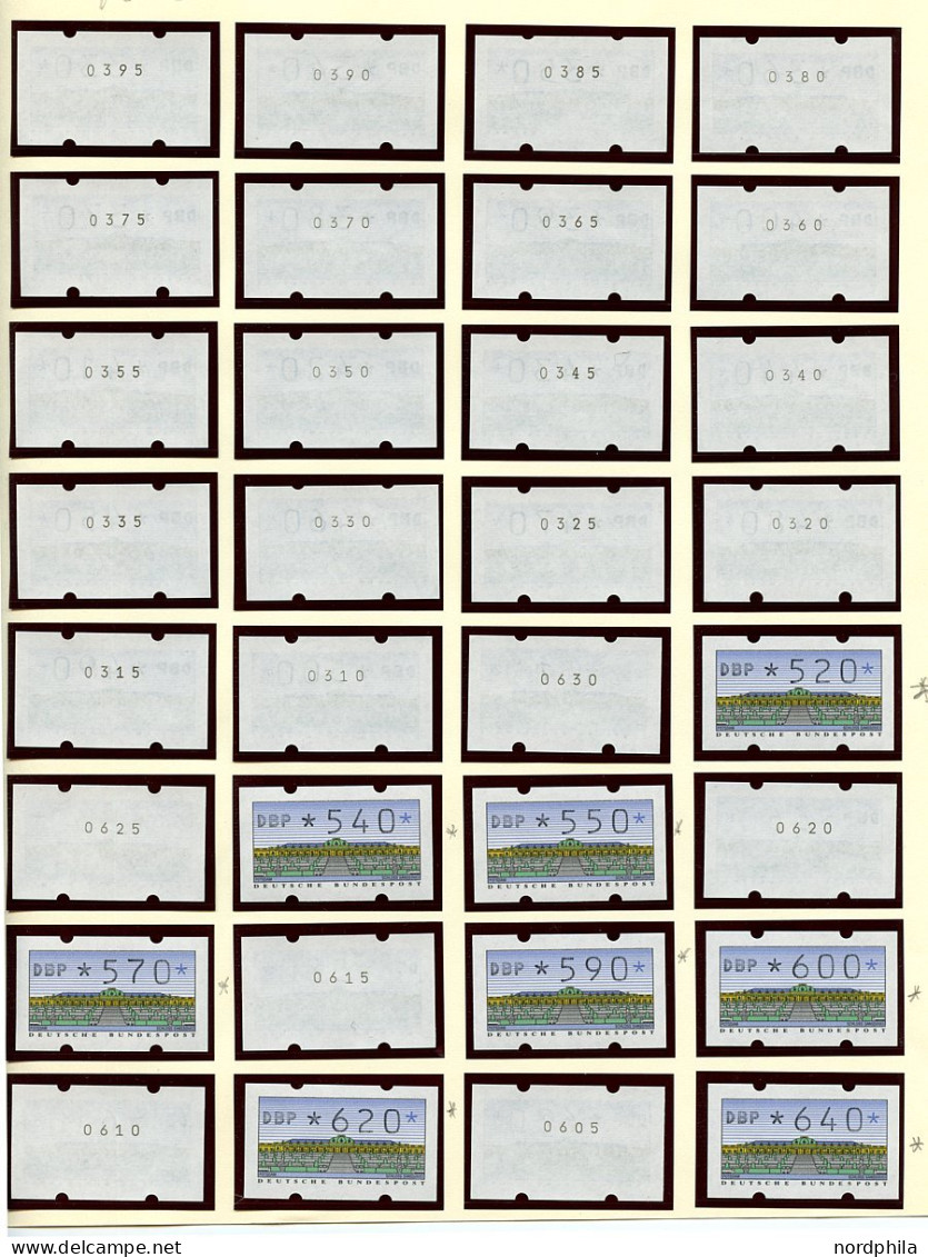 AUTOMATENMARKEN 2, TYP 1.2 , Bundesrepublik Deutschland 1993, Zweiter Automatensatz Type 1.2. 99 Werte. Werte In Zehners - Viñetas De Franqueo [ATM]