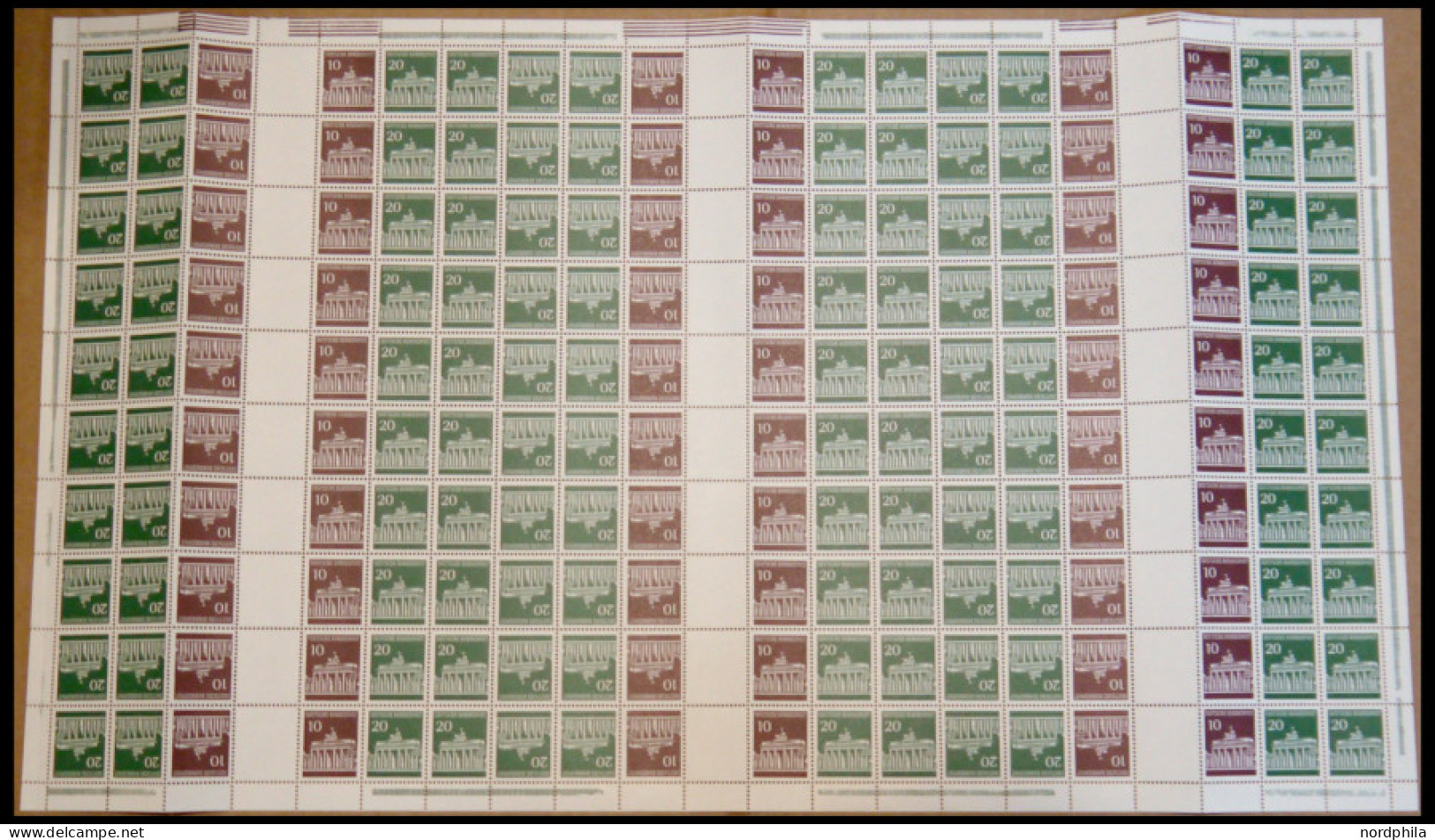 ZUSAMMENDRUCKE MHB 13/4 , 1968, 2 Verschiedene Markenheftchenbogen Bauten, Fast Nur Pracht (MHB 13 Rand Gefaltet), Mi. 2 - Zusammendrucke