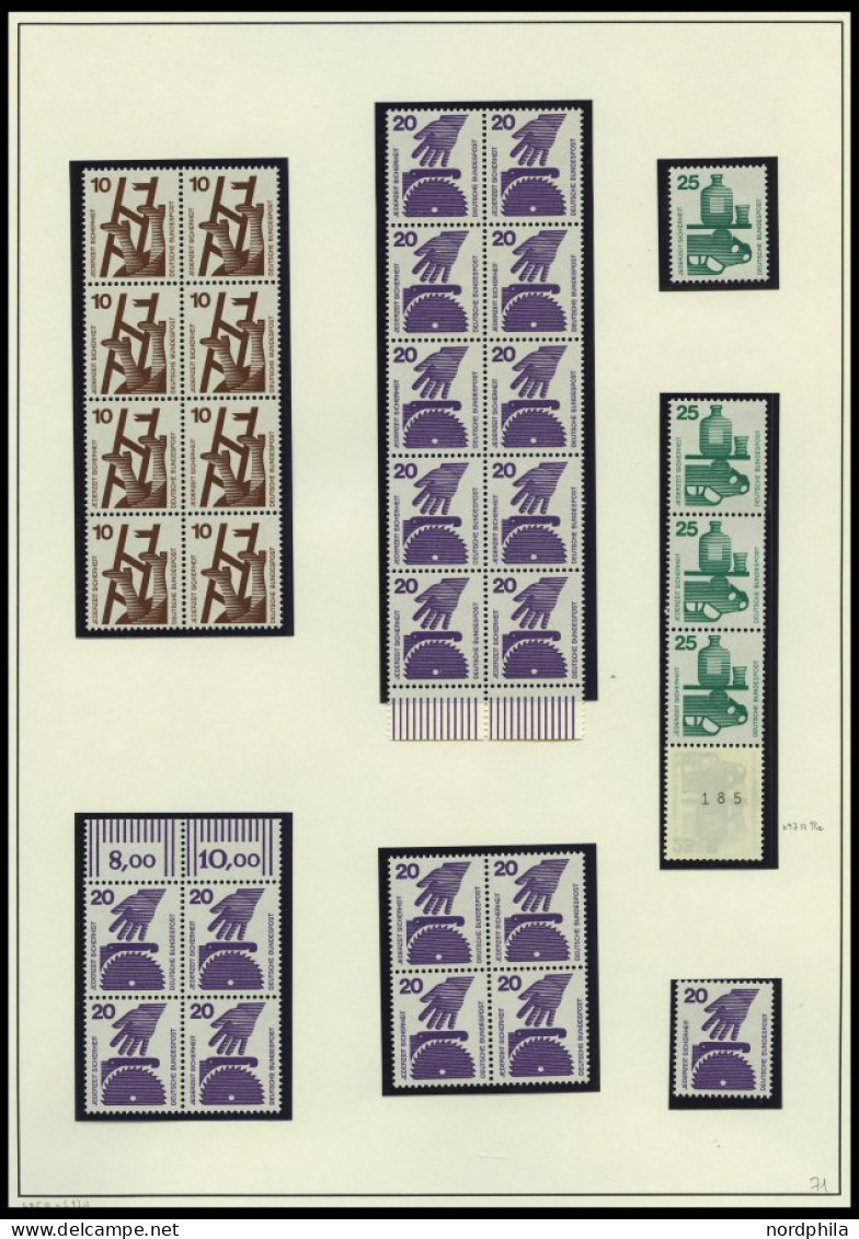 BUNDESREPUBLIK 694-703 Paar , 1971, Unfallverhütung In Waagerechten Paaren (9x), Pracht, Mi. 630.- - Unused Stamps