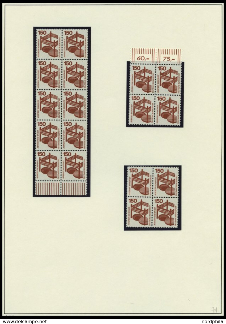 BUNDESREPUBLIK 694-703 Paar , 1971, Unfallverhütung in waagerechten Paaren (9x), Pracht, Mi. 630.-