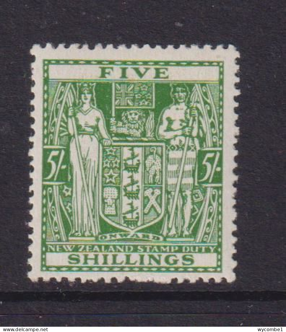 NEW ZEALAND  - 1940-52 Postal Fiscal  Wmk Mult NZ And Star 5s Hinged Mint - Post-fiscaal